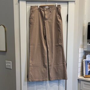 Kut from the Kloth Tan Jodi High Rise Wide Leg Pants